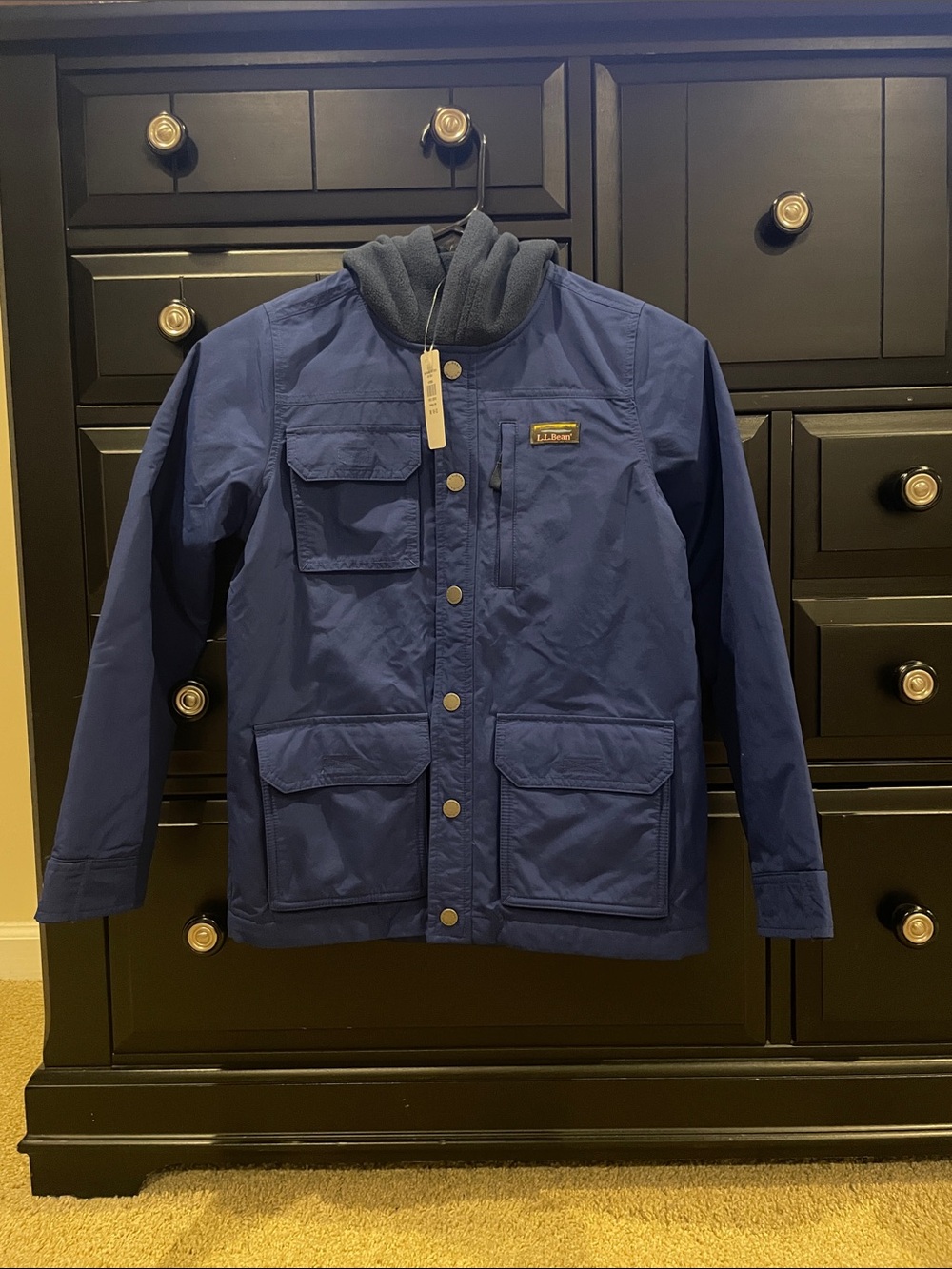 NWT: L.L. Bean boys blue Jacket with Hood